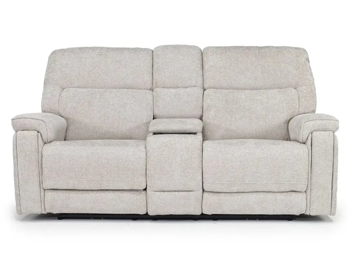 Cannes 3 Power Theater Console Loveseat W/ Immersive Sound In Jumbo Bark