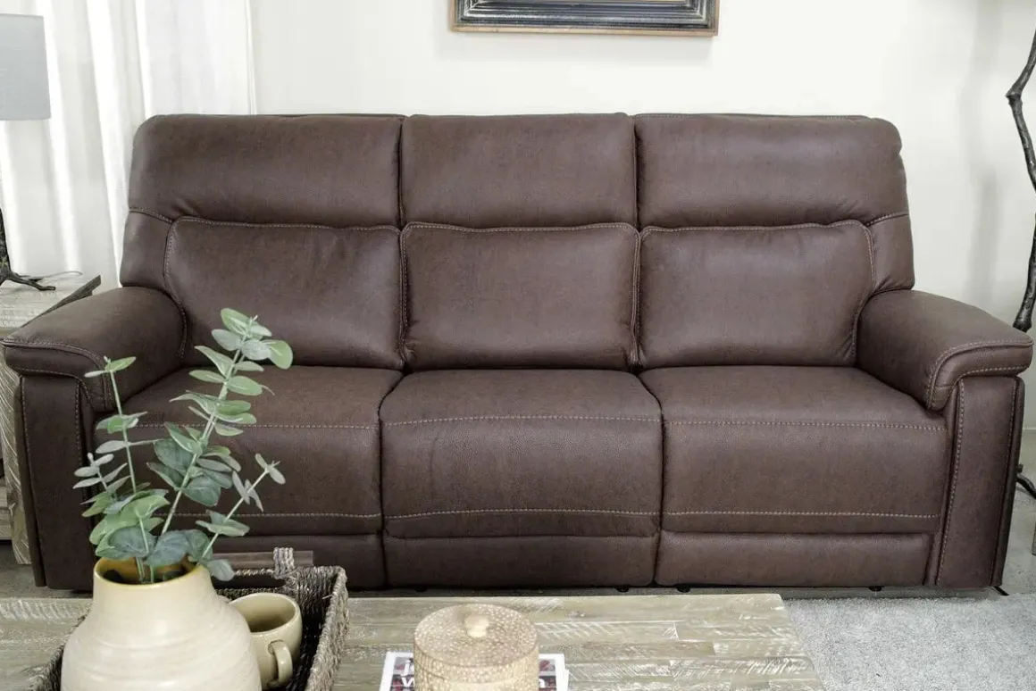 Cannes 3 Power Theater Sofa W/ Immersive Sound In Maze Tan