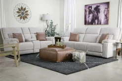 Cannes 3 Power Theater Sofa W/ Immersive Sound In Maze Tan