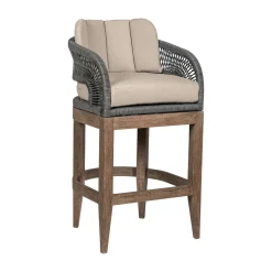 Capri Outdoor Barstool In Taupe