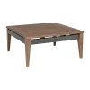 Capri Outdoor Square Coffee Table In Brown