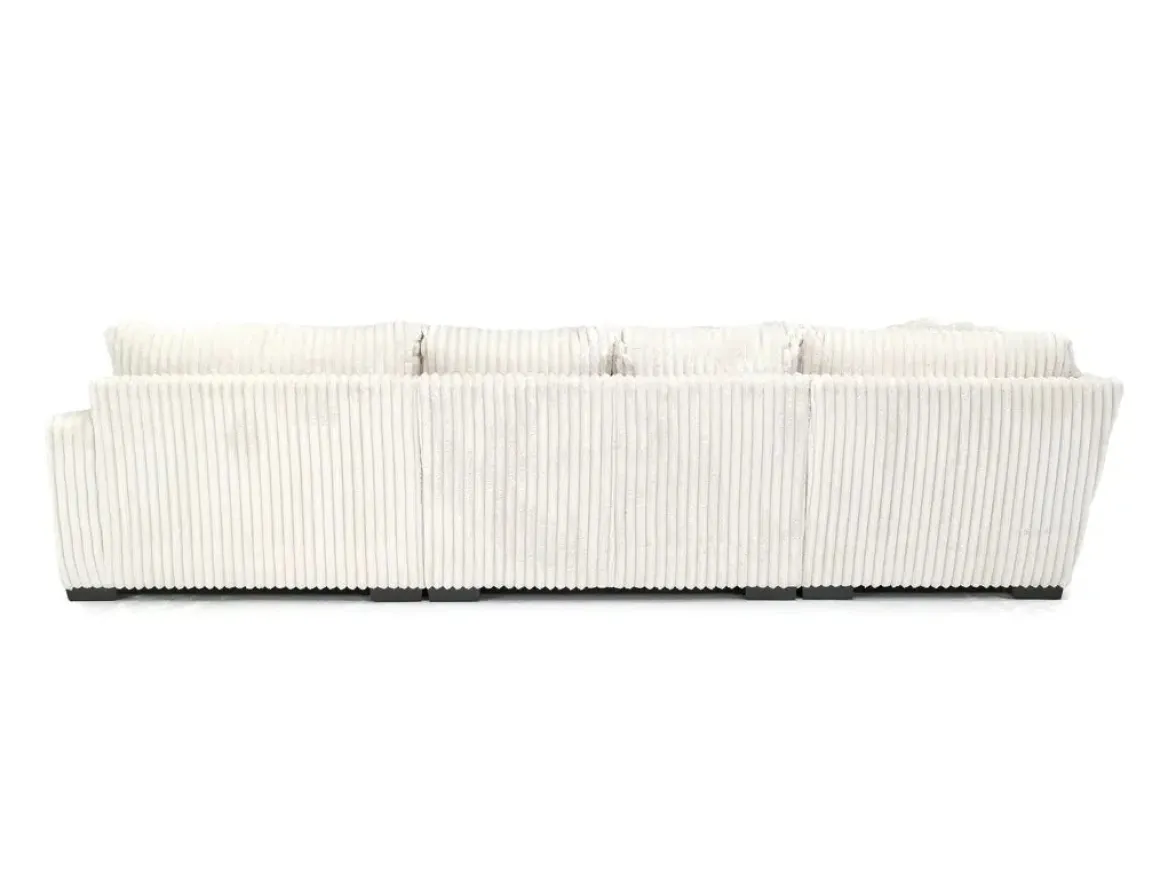 Casper 4 Piece Loveseat Chaise Sectional In Pony Slate, Left Facing
