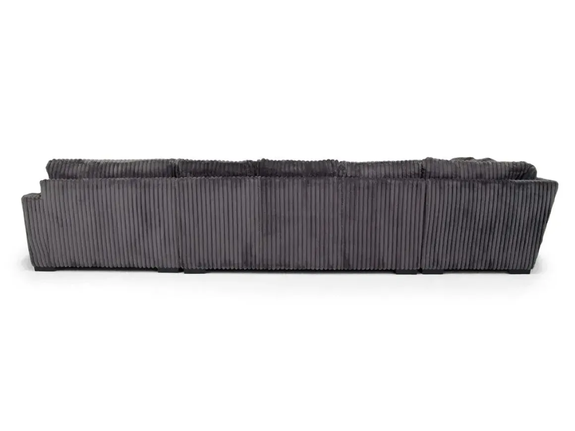 Casper 4 Piece Sofa Chaise Sectional In Pony Slate, Left Facing