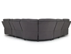 Chanell 6 Piece Reclining Sectional W/ Armless Recliner In New Nappa Gray