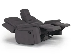 Chanell Reclining Console Loveseat In New Nappa Light Gray