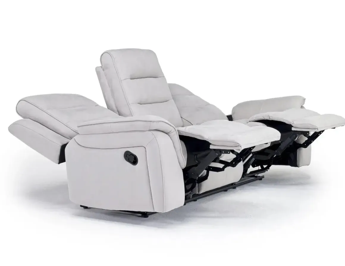 Chanell Reclining Sofa & Console Loveseat In New Nappa Gray