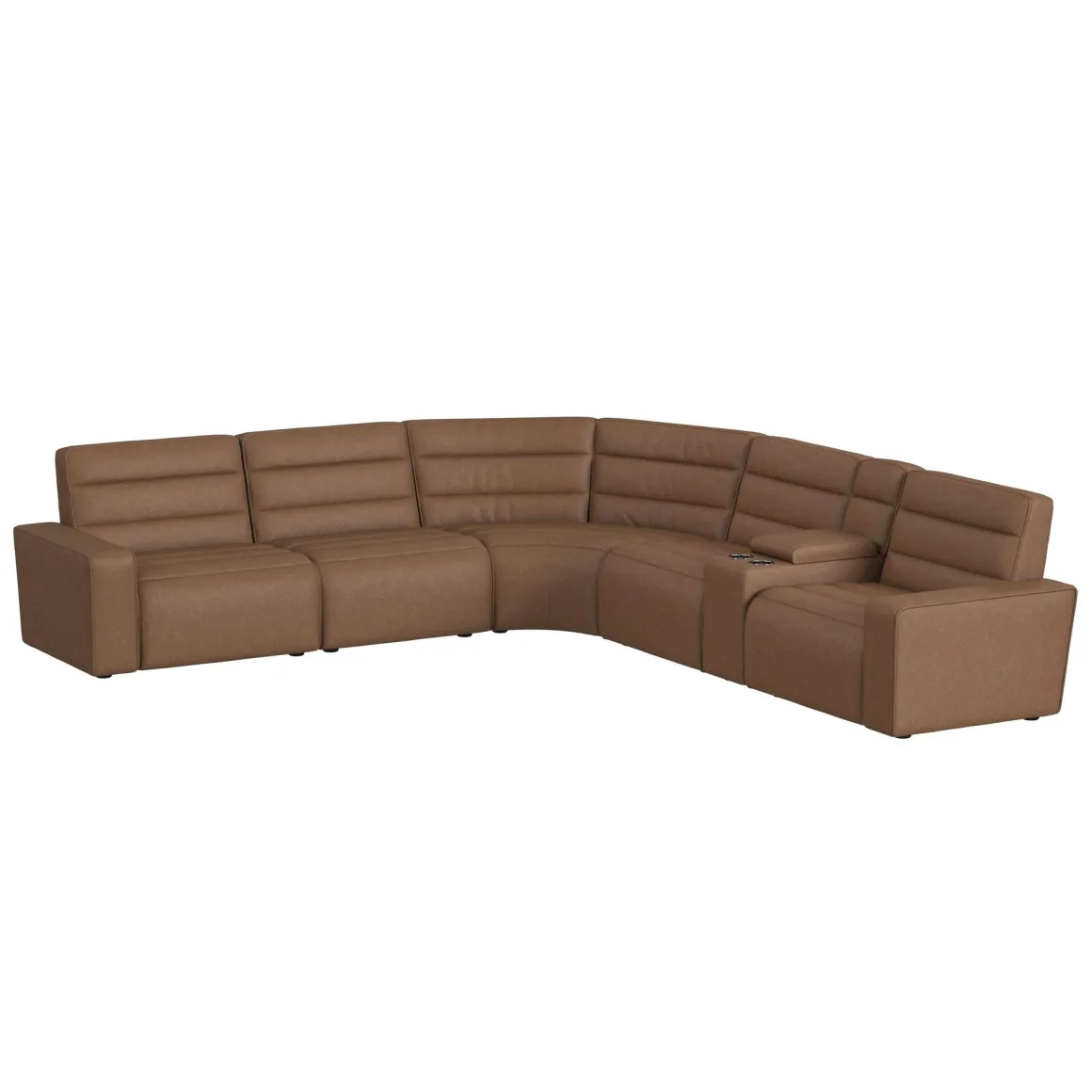 Chelsey 6 Piece Power Sectional In Bozeman Saddle