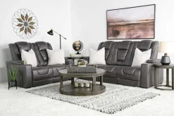Cody 2 Power Sofa & Loveseat In Walnut