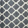 Comfort Shag Haven Rug In Blue Geometric, 8’ X 10’