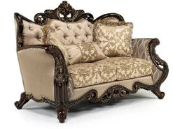 Constantine Loveseat In Gold