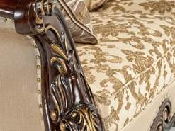 Constantine Sofa & Loveseat In Gold
