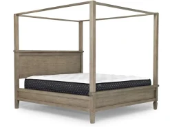 Country Side Canopy Bed In Brown, Queen