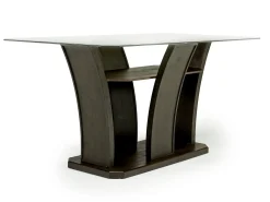 Dapper Counter Height Dining Table & 4 Stools In Brown