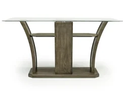 Dapper Counter Height Dining Table & 4 Stools In Brown