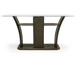 Dapper Counter Height Dining Table & 4 Stools In Brown