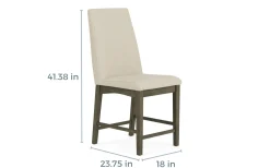 Dapper Round Counter Height Dining Table & 4 Stools In Gray