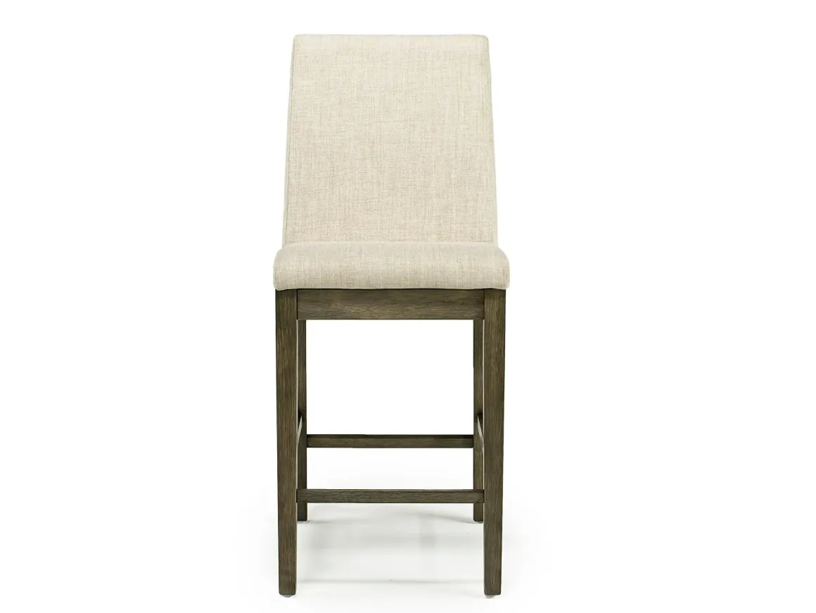 Dapper Round Counter Height Dining Table & 4 Stools In Gray