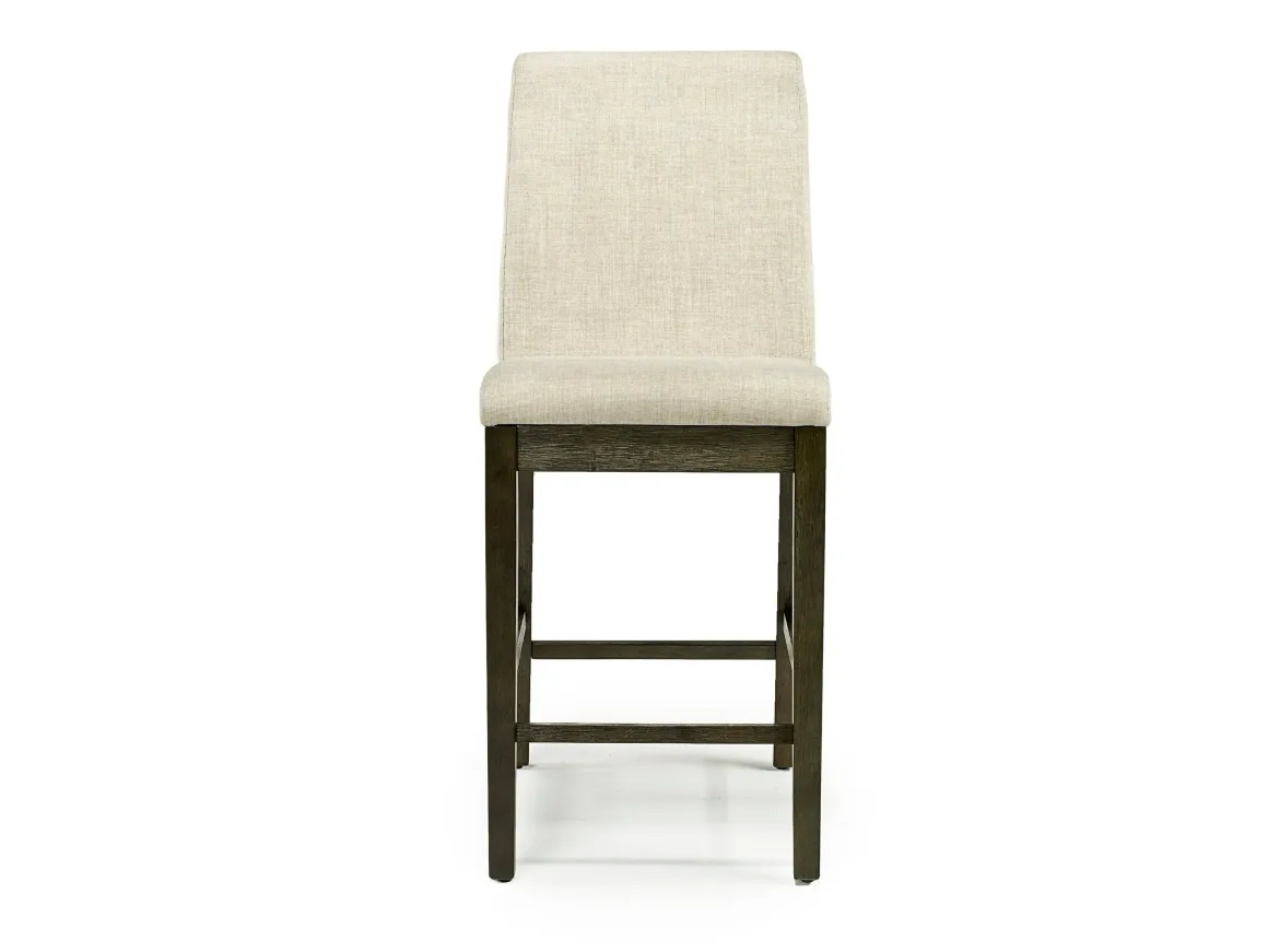 Dapper Round Counter Height Dining Table & 4 Stools In Gray