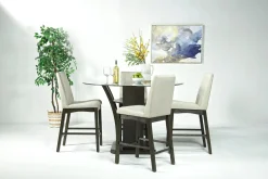 Dapper Round Counter Height Dining Table In Brown