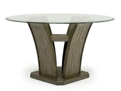 Dapper Round Dining Table & 4 Chairs In Brown