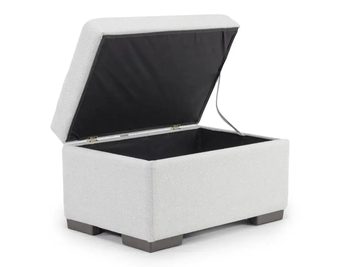 Dennon Storage Ottoman In Sea Salt