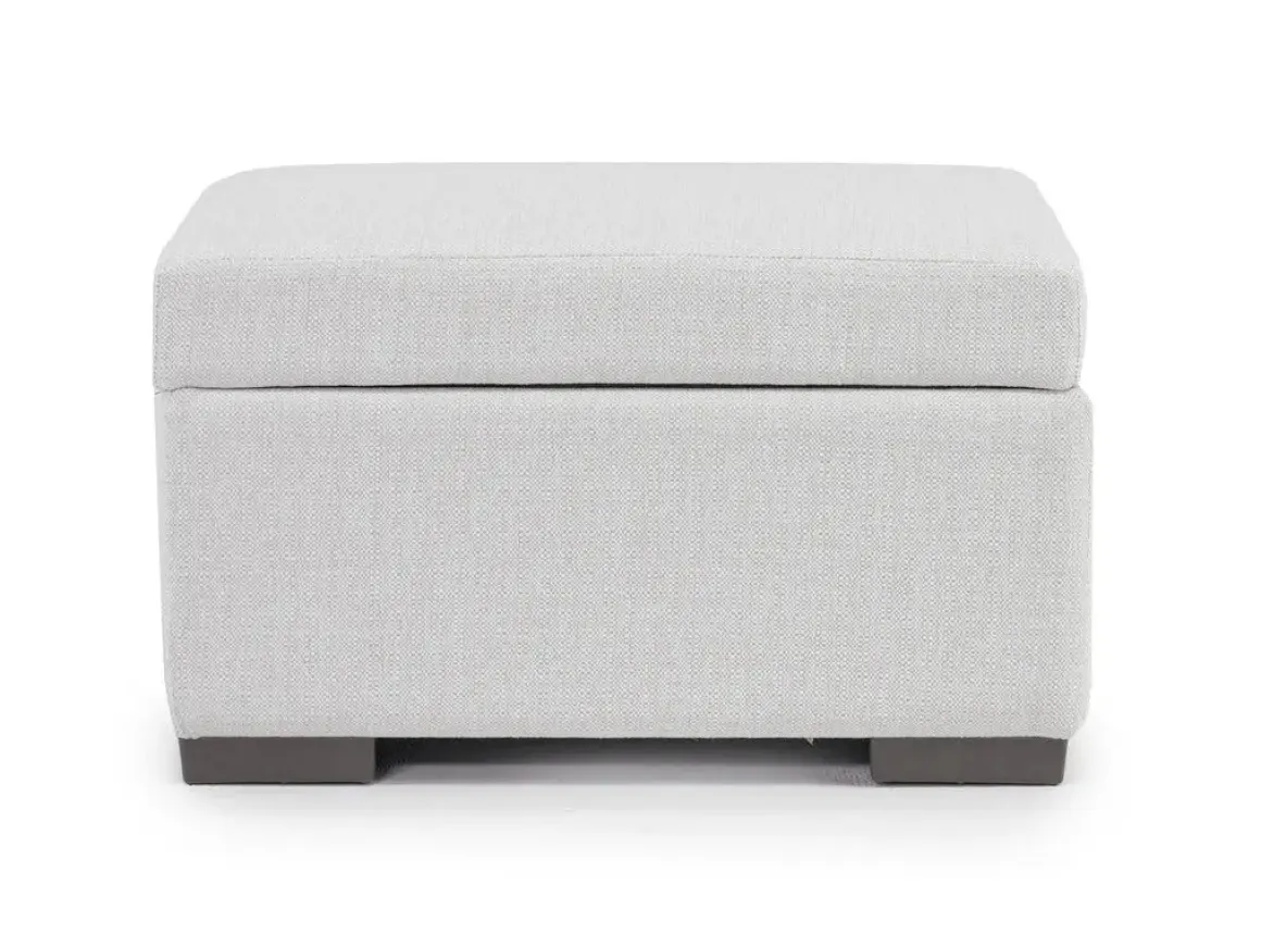 Dennon Storage Ottoman In Sea Salt