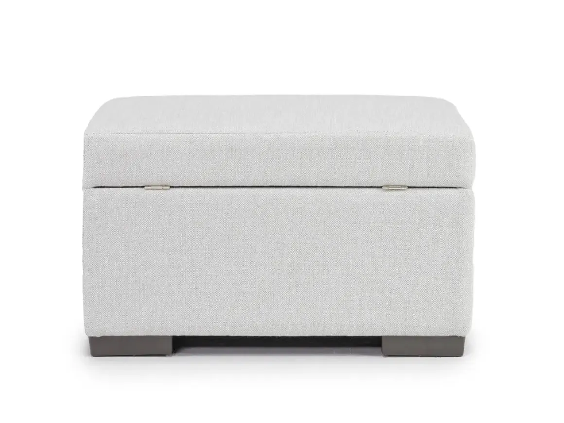 Dennon Storage Ottoman In Sea Salt