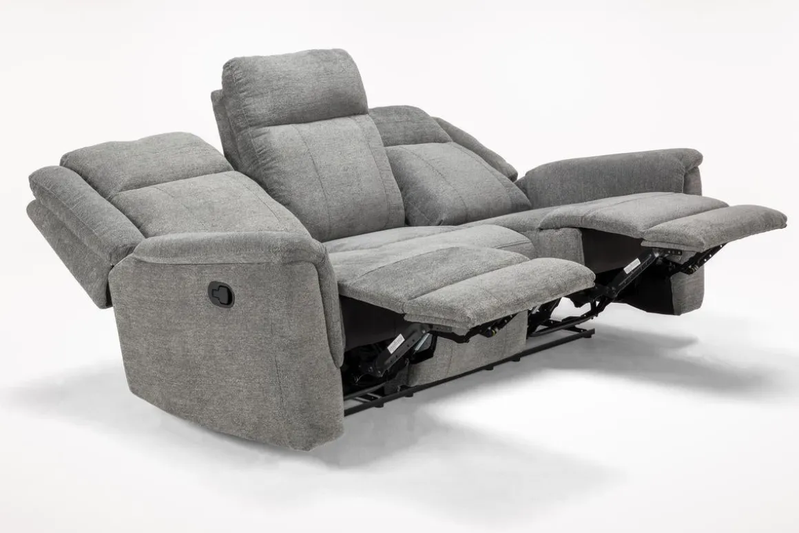 Derby Reclining Sofa In Light Gray