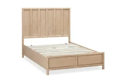 Dorsey Panel Bed, Dresser, Mirror & 2 Drawer Nightstand In Granola, Queen