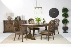 Durango Dining Table & 4 Side Chairs In Fawn
