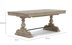 Durango Dining Table & 4 Side Chairs In Fawn