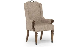 Durango Dining Table, 4 Side Chairs & 2 Arm Chairs In Fawn