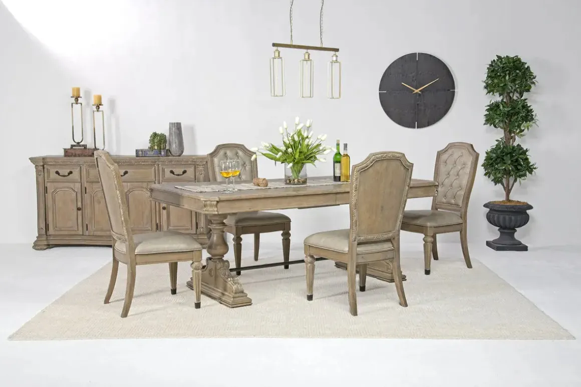 Durango Side Chair In Fawn, Upholstered