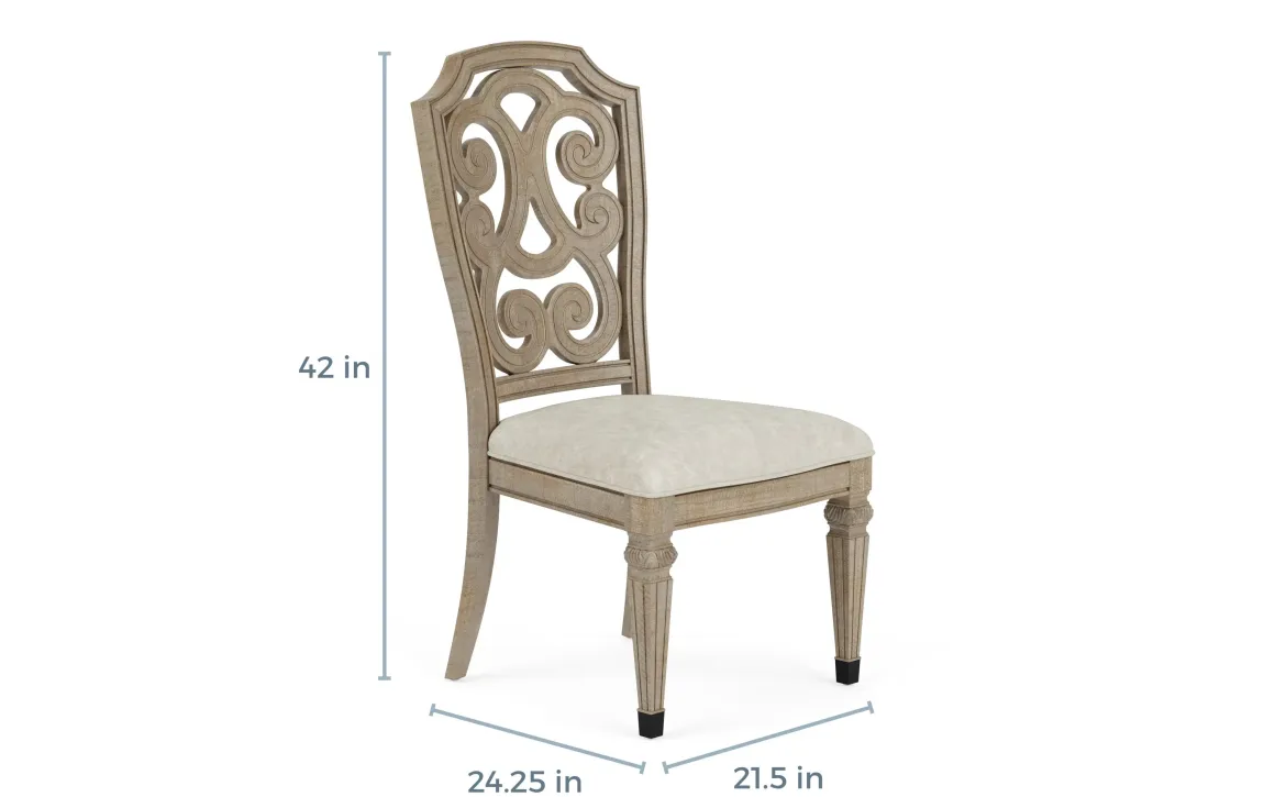 Durango Side Chair In Fawn, Upholstered
