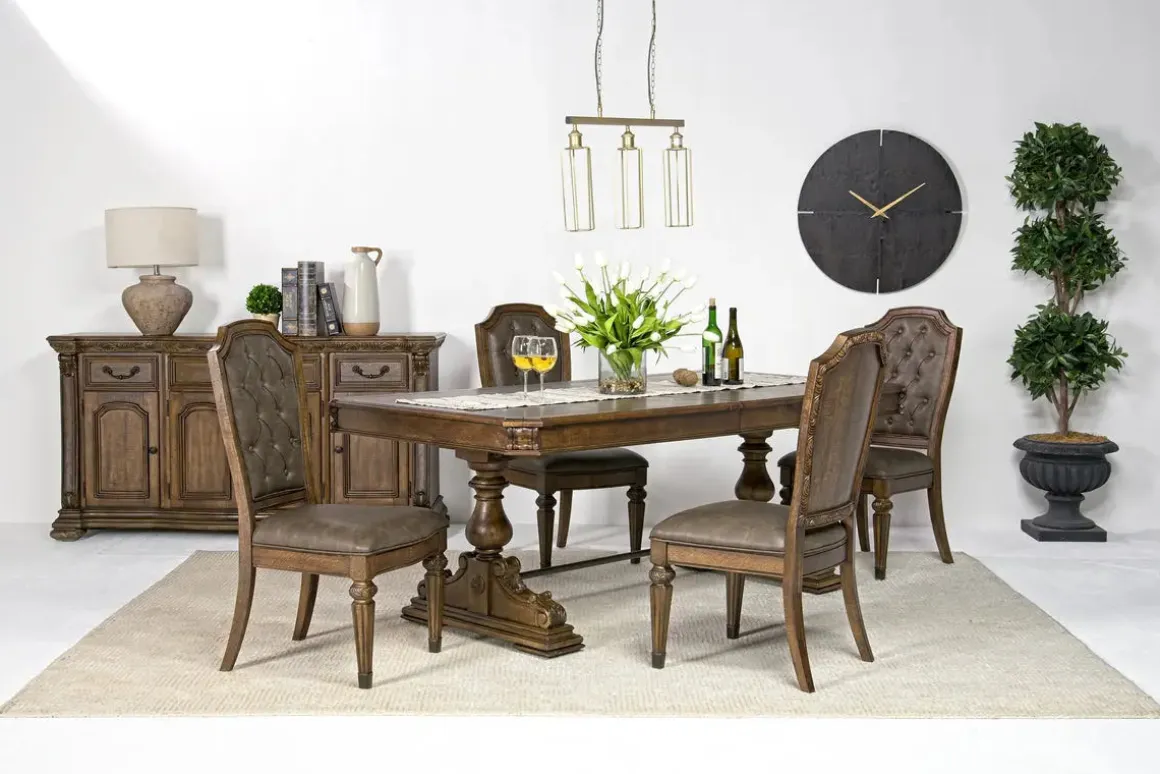 Durango Side Chair In Fawn, Upholstered
