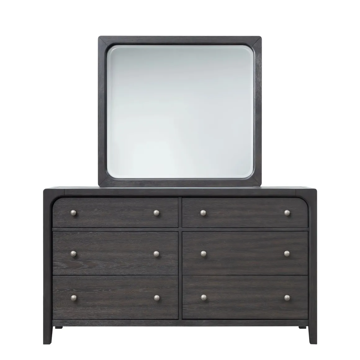 Easton Upholstered Bed, Dresser, Mirror & Nightstand In Natural, Ca King