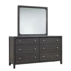 Easton Upholstered Storage Bed, Dresser, Mirror & Nightstand In Natural, Ca King