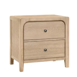 Easton Upholstered Storage Bed, Dresser, Mirror & Nightstand In Natural, Ca King