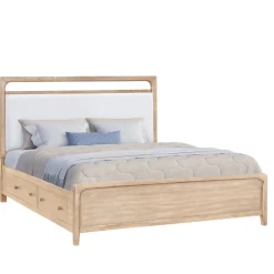 Easton Upholstered Storage Bed In Natural, Ca King