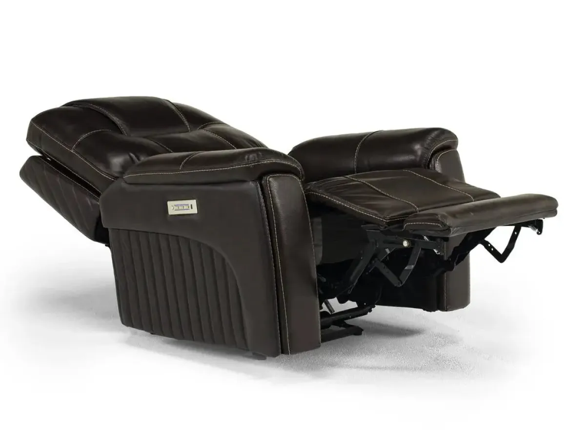 Echo 3 Power Recliner In Rainier Storm Leather