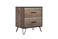 Elk River Panel Bed, Dresser, Mirror & Nightstand In Rustic Brown, Twin