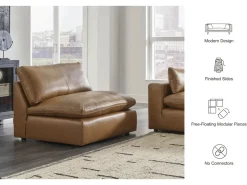 Emillia 7 Piece Sectional In Caramel