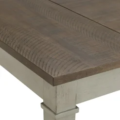 Farmington Dining Bench In Medium Brown/Washed Stone