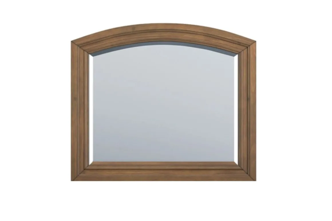 Feddinger Panel Bed, Dresser, Mirror & Nightstand In Medium Brown, Queen