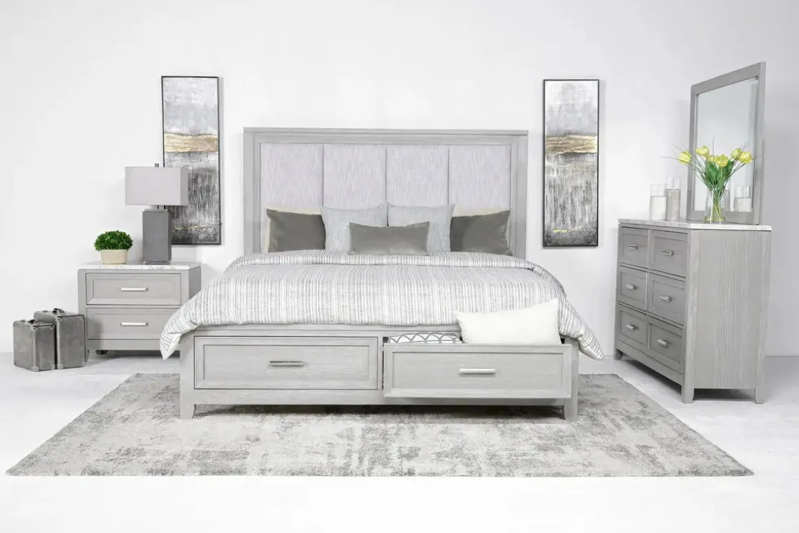 Fiona Mirror In Mist Gray