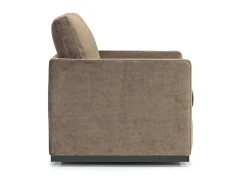 Flax Swivel Chair In Coffee Leather