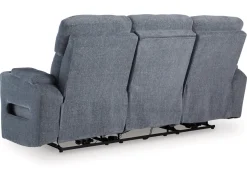 Forest Lake 2 Power Sofa W/ Drop Down Table In Alloy