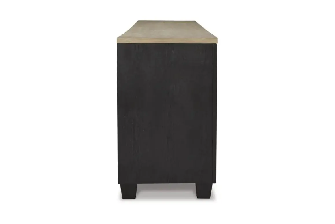 Foyland Media Console In Black/Brown