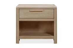 Furano Channel Upholstered Panel Bed, Dresser, Mirror & Nightstand In Ginger, Full