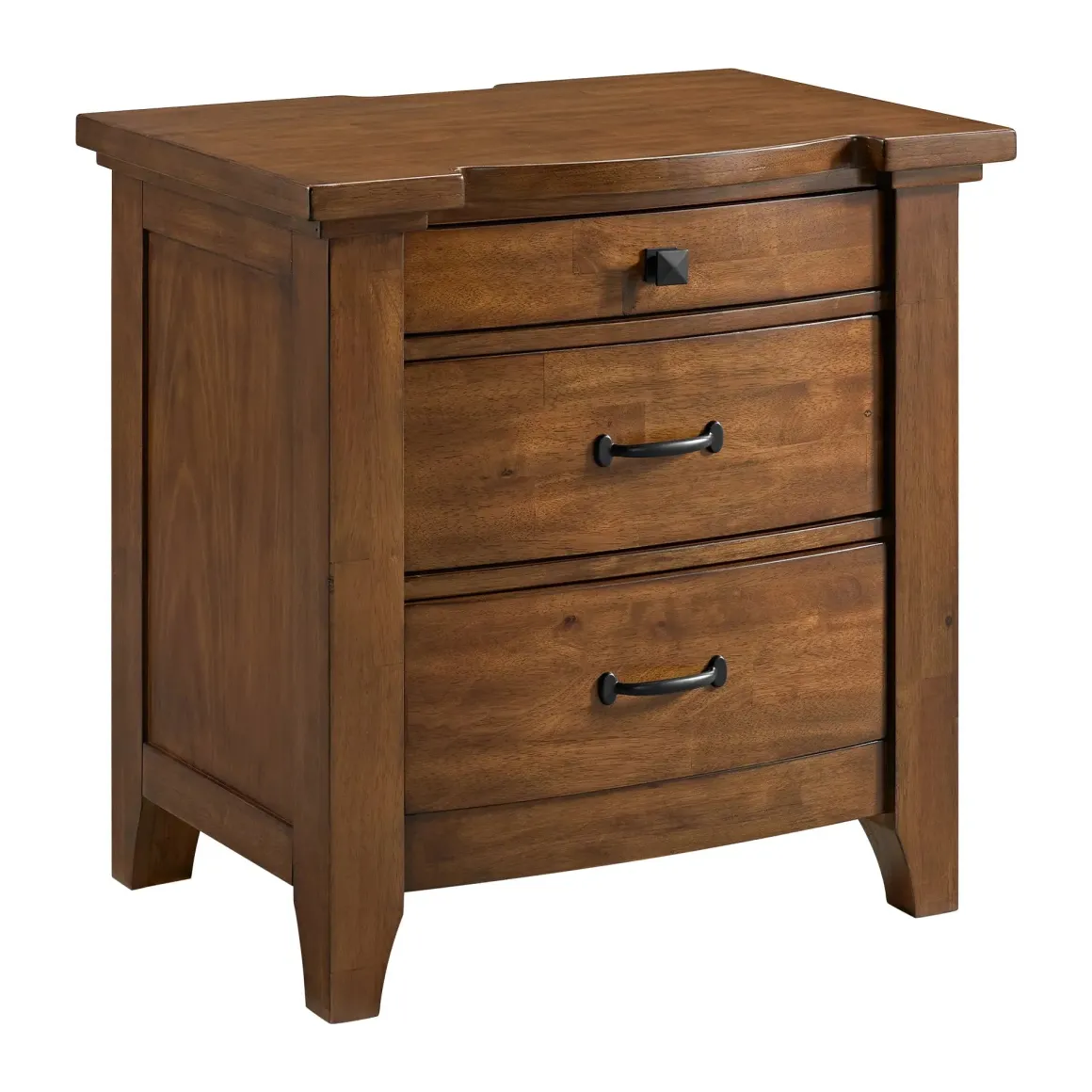 Gage Sleigh Bed W/ Storage, Dresser, Mirror & Nightstand In Chestnut, Queen